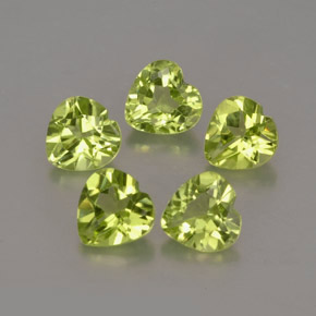 Achetez naturel ct vert péridot gems, forme de coeur, en provenance chine chez gemselect. en stock, livraison internationale!