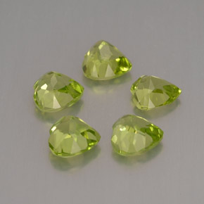 Achetez naturel ct vert péridot gems, forme de coeur, en provenance chine chez gemselect. en stock, livraison internationale!