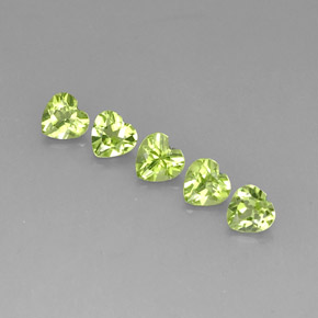 Achetez naturel ct vert péridot gems, forme de coeur, en provenance chine chez gemselect. en stock, livraison internationale!