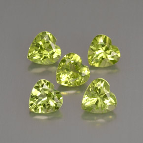 Achetez naturel ct vert péridot gems, forme de coeur, en provenance chine chez gemselect. en stock, livraison internationale!