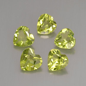 Achetez naturel ct vert péridot gems, forme de coeur, en provenance chine chez gemselect. en stock, livraison internationale!