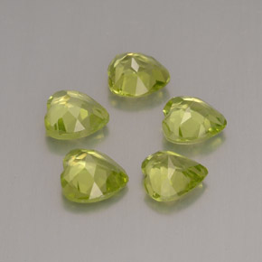 Achetez naturel ct vert péridot gems, forme de coeur, en provenance chine chez gemselect. en stock, livraison internationale!