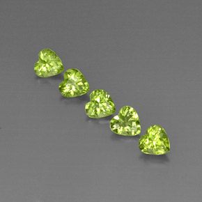 Achetez naturel ct vert péridot gems, forme de coeur, en provenance chine chez gemselect. en stock, livraison internationale!