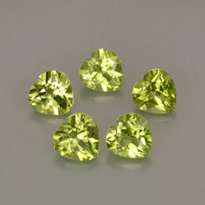 Achetez naturel ct vert péridot gems, forme de coeur, en provenance chine chez gemselect. en stock, livraison internationale!