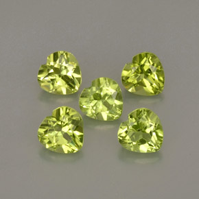 Achetez naturel ct vert péridot gems, forme de coeur, en provenance chine chez gemselect. en stock, livraison internationale!