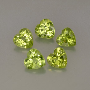 Achetez naturel ct vert péridot gems, forme de coeur, en provenance chine chez gemselect. en stock, livraison internationale!