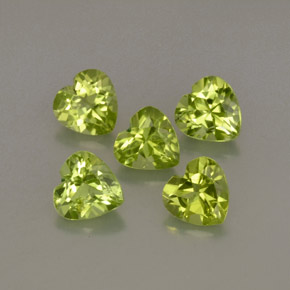 Achetez naturel ct vert péridot gems, forme de coeur, en provenance chine chez gemselect. en stock, livraison internationale!