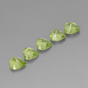 Achetez naturel ct vert péridot gems, forme de coeur, en provenance chine chez gemselect. en stock, livraison internationale!