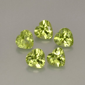 Achetez naturel ct vert péridot gems, forme de coeur, en provenance chine chez gemselect. en stock, livraison internationale!
