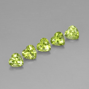 Achetez naturel ct vert péridot gems, forme de coeur, en provenance chine chez gemselect. en stock, livraison internationale!