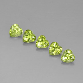 Achetez naturel ct vert péridot gems, forme de coeur, en provenance chine chez gemselect. en stock, livraison internationale!
