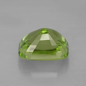 Péridot vert naturelle coupe coussin, 5,30 ct, VVS