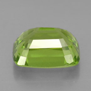Péridot vert naturelle coupe coussin, 5,68 ct, VVS