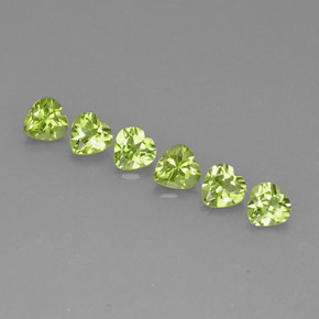 Achetez naturel ct vert péridot gems, forme de coeur, en provenance chine chez gemselect. en stock, livraison internationale!