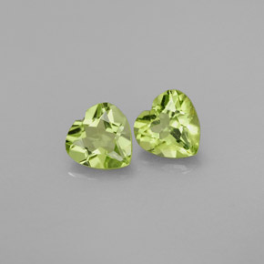 Achetez naturel ct vert péridot gems, forme de coeur, en provenance chine chez gemselect. en stock, livraison internationale!