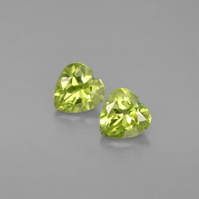 Achetez naturel ct vert péridot gems, forme de coeur, en provenance chine chez gemselect. en stock, livraison internationale!