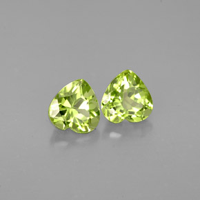 Achetez naturel ct vert péridot gems, forme de coeur, en provenance chine chez gemselect. en stock, livraison internationale!