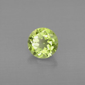 Péridot vert naturelle coupe roude, 0,92 ct, VS