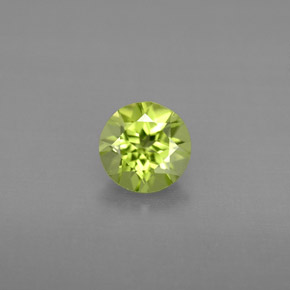 Péridot vert naturelle coupe roude, 0,84 ct, VS