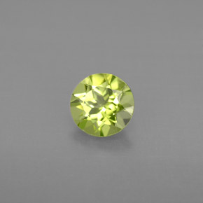 Péridot vert naturelle coupe roude, 0,84 ct, VS