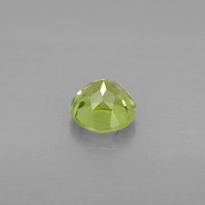 Péridot vert naturelle coupe roude, 1,12 ct, VS