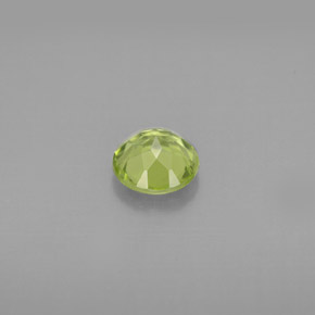 Péridot vert naturelle coupe roude, 0,85 ct, VS