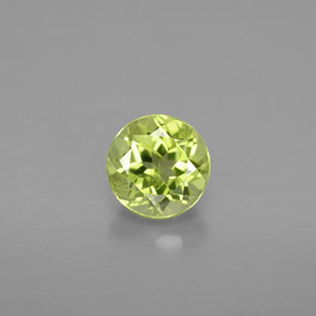 Péridot vert naturelle coupe roude, 0,98 ct, VS