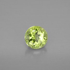 Péridot vert naturelle coupe roude, 0,98 ct, VS