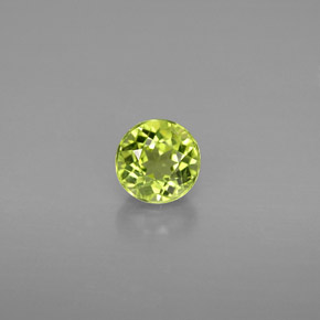 Péridot vert naturelle coupe roude, 0,84 ct, VS