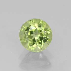 Péridot vert naturelle coupe roude, 0,91 ct, VS-SI