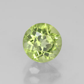 Péridot vert naturelle coupe roude, 0,91 ct, VS-SI