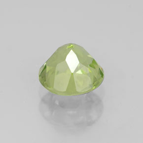 Péridot vert naturelle coupe roude, 0,91 ct, VS-SI