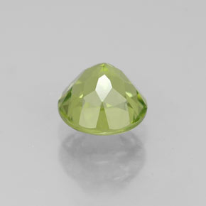 Péridot vert naturelle coupe roude, 0,82 ct, VS