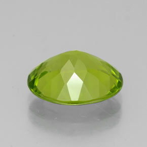Péridot Vert éclatant naturelle Coupe ovale, 3.58 ct, VS