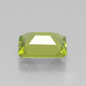 Péridot vert naturelle taille émeraude, 1,91 ct, VVS-VS