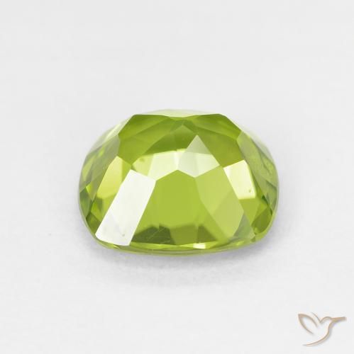 Péridot vert naturelle coupe coussin, 2,72 ct, VS