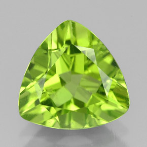 Péridot vert naturelle trillion, 2,45 ct, VS