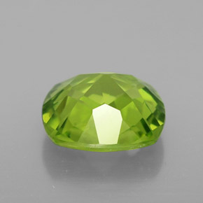 Péridot vert naturelle coupe coussin, 2,50 ct, VS