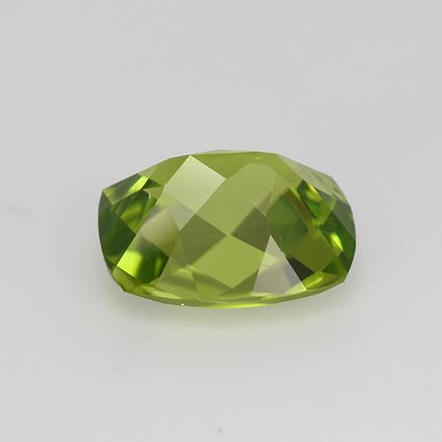 Péridot vert naturelle coupe coussin, 2,94 ct, VS