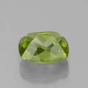 Péridot vert naturelle coupe coussin, 2,06 ct, VS
