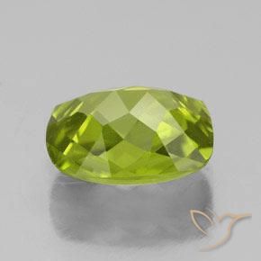 Péridot vert naturelle coupe coussin, 2,73 ct, VS