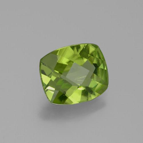 Péridot vert naturelle coupe coussin, 2,48 ct, VS