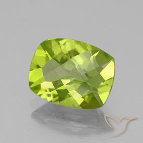 Péridot Vert éclatant naturelle Coussin, 2.60 ct, VS