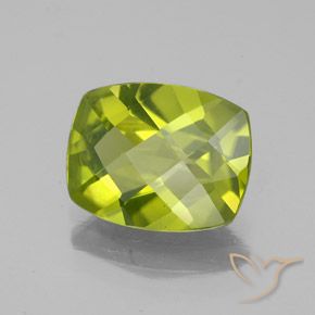 Péridot Vert éclatant naturelle Coussin, 2.54 ct, VS