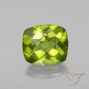 2.50ct Naturel Vert éclatant Péridot, Coussin, VS-SI