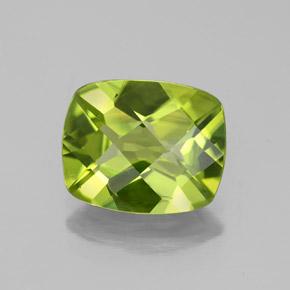 Péridot vert naturelle coupe coussin, 2,73 ct, VS-SI