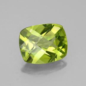 Péridot vert naturelle coupe coussin, 2,73 ct, VS-SI