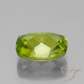 Péridot Vert éclatant naturelle Coupe coussin, 2.57 ct, VS