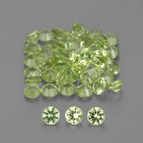 Achetez naturel 1,48ct vert péridot gems, coupe roude, en provenance chine chez gemselect. en stock, livraison internationale!