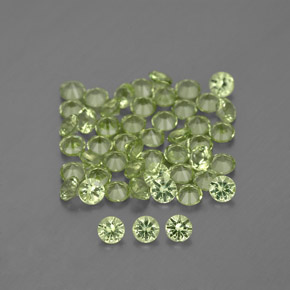 Achetez naturel 1,54ct vert péridot gems, coupe roude, en provenance chine chez gemselect. en stock, livraison internationale!